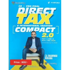 Bhanwar Borana's Direct Tax & International Taxation Compact Handwritten for CA | CMA Final May/June 2024 Exam [DT New Syllabus/Scheme] | Make My Delivery